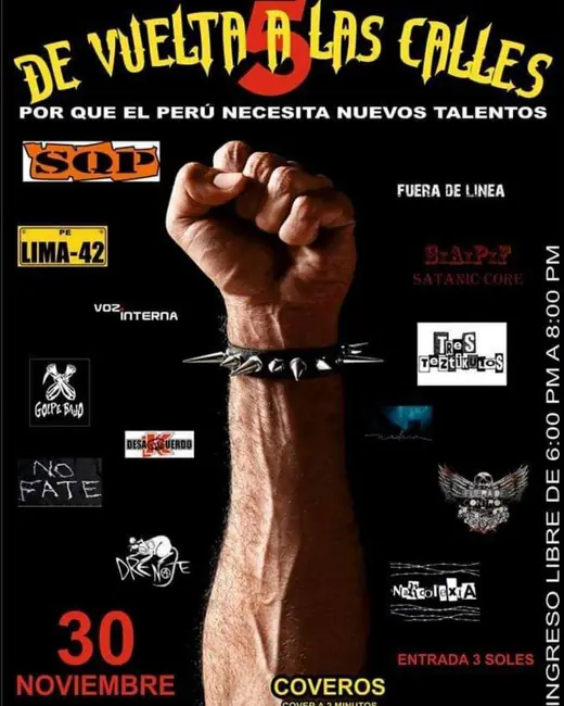 Flyer No Fate - 30 de noviembre de 2014