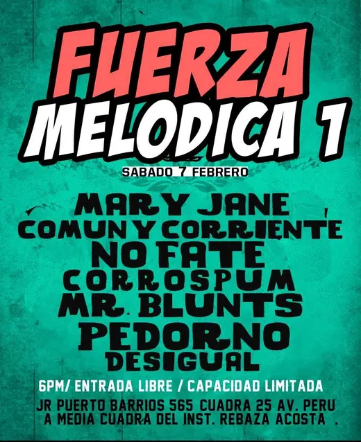 Flyer No Fate - 7 de febrero de 2015