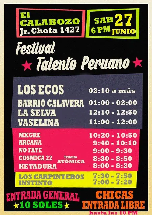 Flyer No Fate - 27 de junio de 2015
