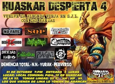 Flyer No Fate - 31 de octubre de 2015