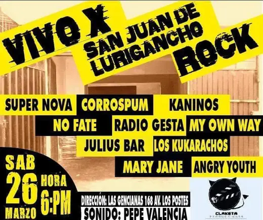 Flyer No Fate - 26 de marzo de 2016
