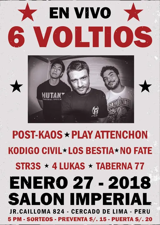 Flyer No Fate - 27 de enero de 2018