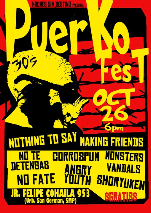 Flyer No Fate - 26 de octubre de 2019