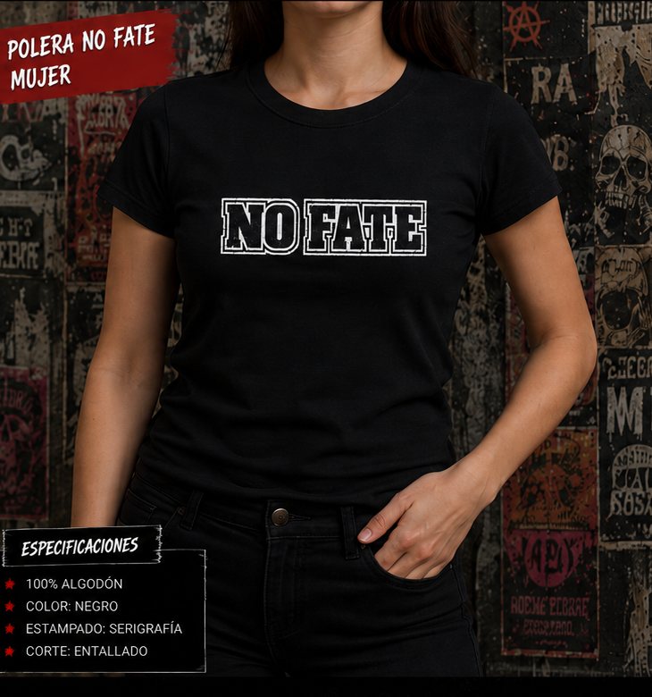 Baby doll negra No Fate para mujer